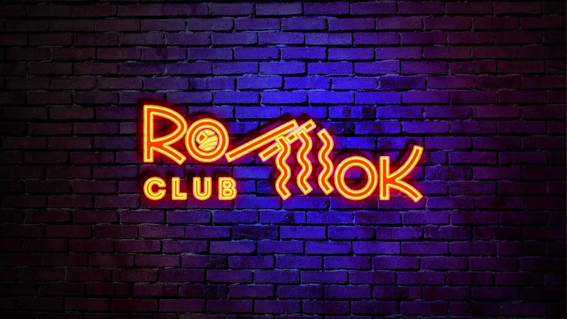 Разработка интерьерной вывески суши-бара «Roll Wok Club» в Чегеме